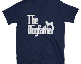 Shiba Inu The Dogfather Unisex T-Shirt | Dog Lover Tee with Stylish Dog Silhouette | Pet Owner Gift | Canine Enthusiast Apparel