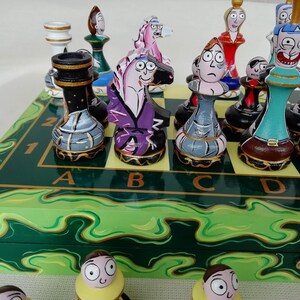 rick and morty chess set