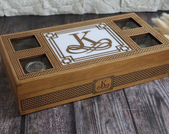 Custom Jewelry Box, Wooden Organizer "My Pretty Angel", Engagement Gift, Goddaughter Gift, Godmother Gift, Engagement Gift. Christmass Gift