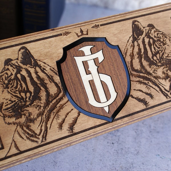 Personalized Wood Watch Box "Tigers", Uhrenbox Für 4 Aus Holz, VIP gift, Personalisierte Geschenk Für Ihn, Premium Gift, Father's Day