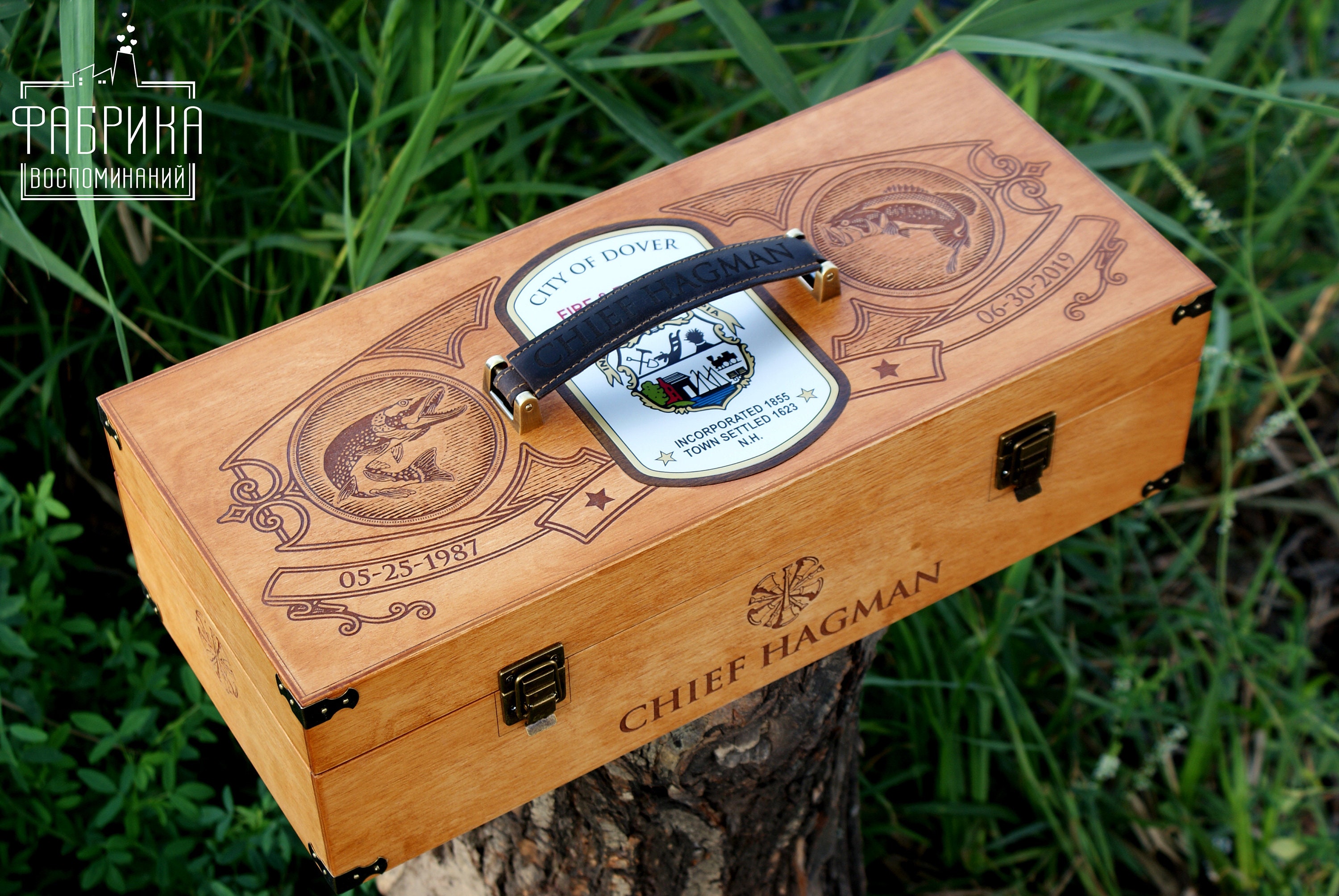 Custom Retirement Present, Personalized Tackle Box, Rustic Bait Storage,  Corporate Retirement Gift With Logo, Fishing Club Award - Etsy