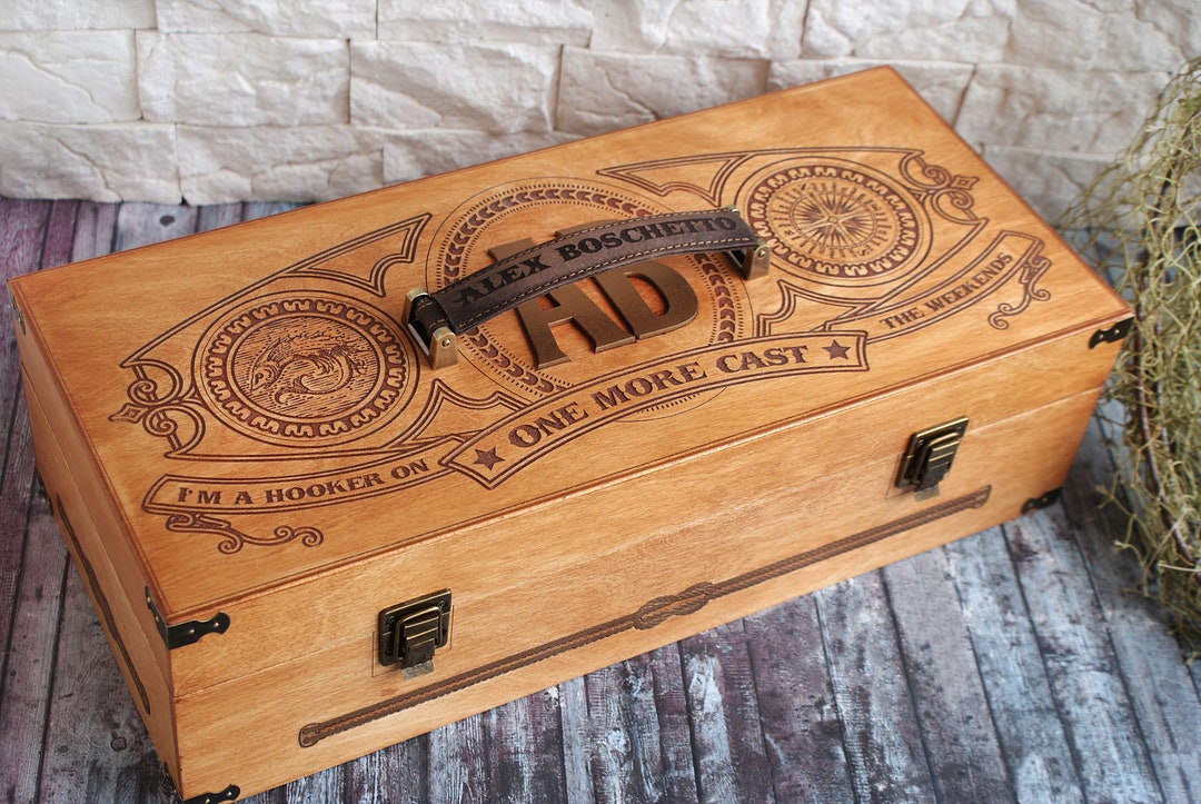 Custom Tackle Box, Wooden Box for Lure and Bait Storage, old School  Fisherman Gift, Christmas Gift, VIP Gift, Retirement Gift, Vintage Box 