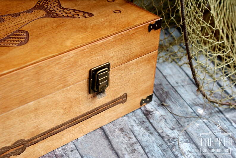 Personalized 100 Handmade Wood Fishing Tackle Box Mr. Etsy