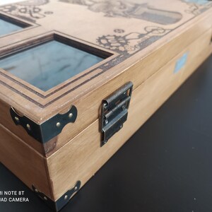 Custom 8-slot Watch Box in Steampunk Style , Handmade Wooden Watch Organizer, Gift For Zoomer image 5