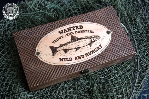 Handmade Tackle Box the Monster, Wooden Box for Baits and Lures