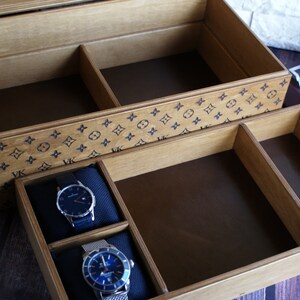 Handmade Wooden Organizer, Monogrammed Keepsake Box image 4