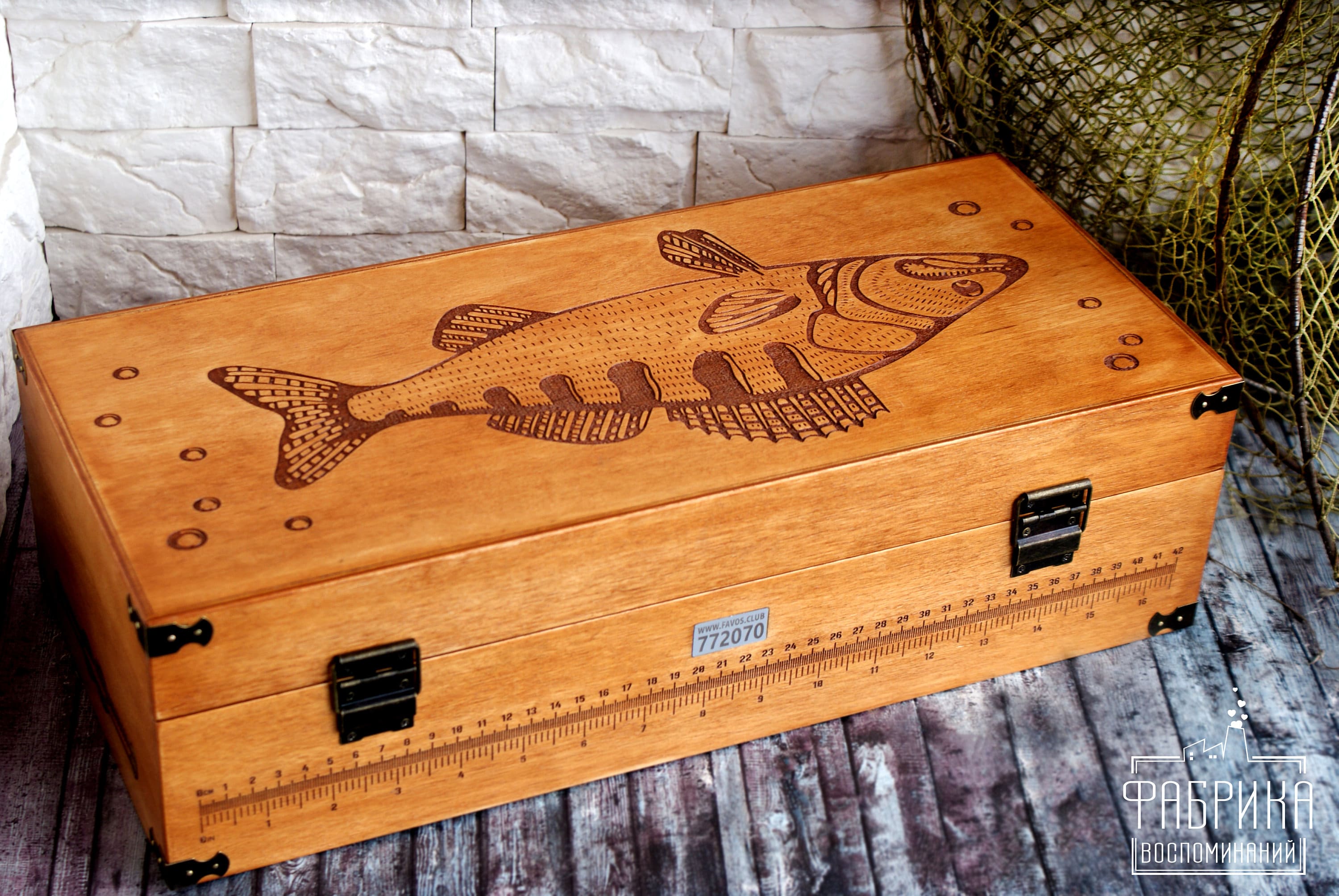 Personalized Handmade Wood Fishing Tackle Box mr. Zander, Tackle