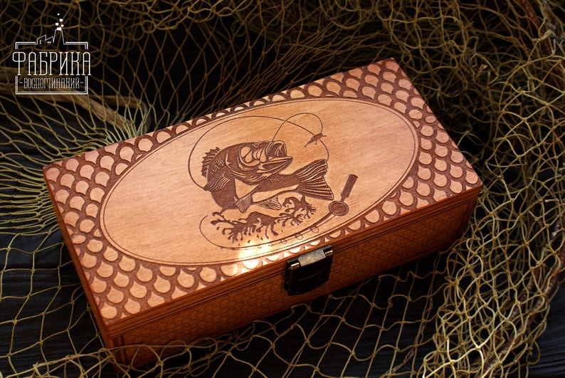 Fishing Tackle Box Original Gift For Fisherman Peronalized Etsy