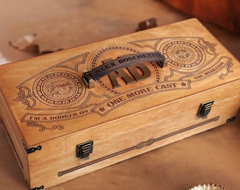 Personalized Handmade Wood Fishing Tackle Box mr. Zander, Tackle Box for  Fishing, Father's Day Gift, Corporate Gift, Large Tacke Fish Box -   Canada