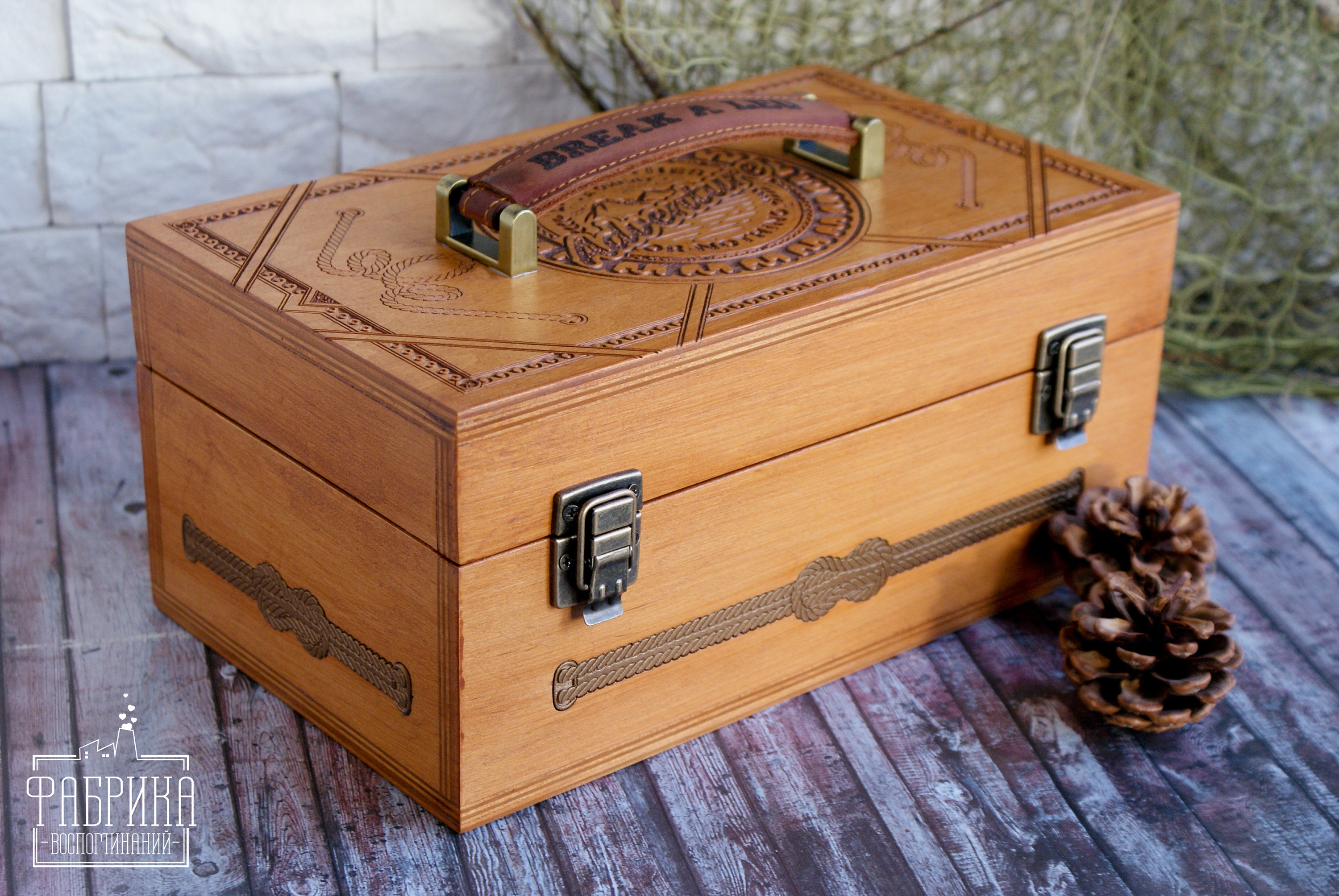 Personalized Handmade Wood Tackle Box The Lord of Etsy