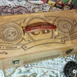 Custom Tackle Box, Wooden Box For Lure And Bait Storage, "Old School" Fisherman Gift, Christmas gift, VIP Gift, Retirement Gift, Vintage Box image 9