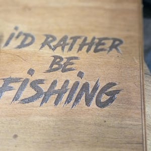 Rainbow Trout Design, Personalized Engraving, Handmade Wooden Tackle Box, Funny Custom Design, Best Retirement Gift, Corporate Present image 7