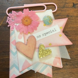 Junk journal embellished paper clip