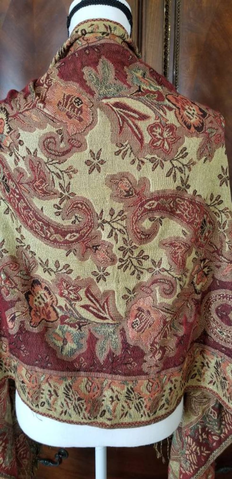 bohemian shabby Chic wedding Vintage to New shawl Reenactment