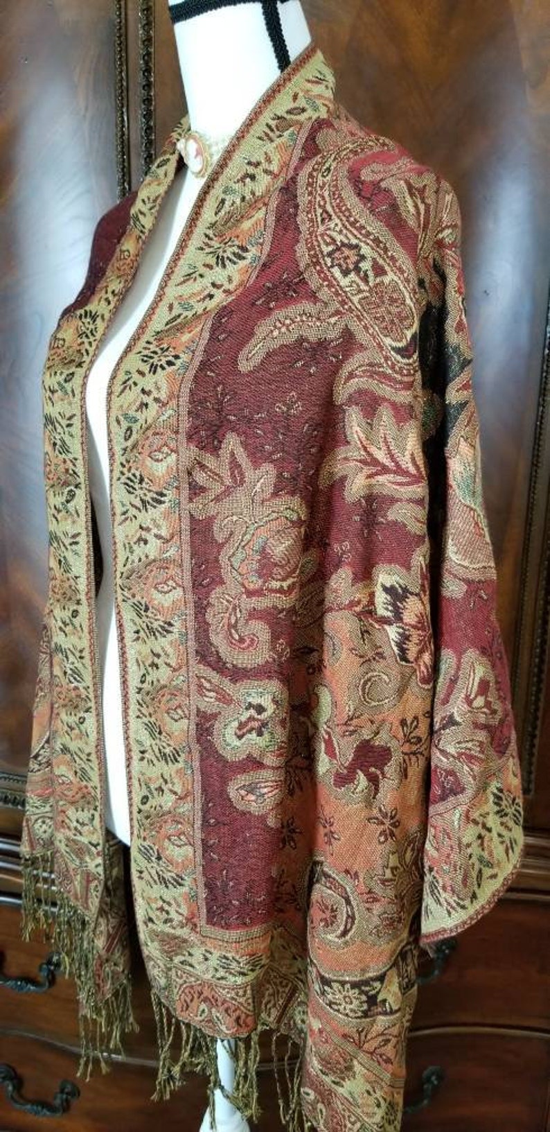 bohemian shabby Chic wedding Vintage to New shawl Reenactment