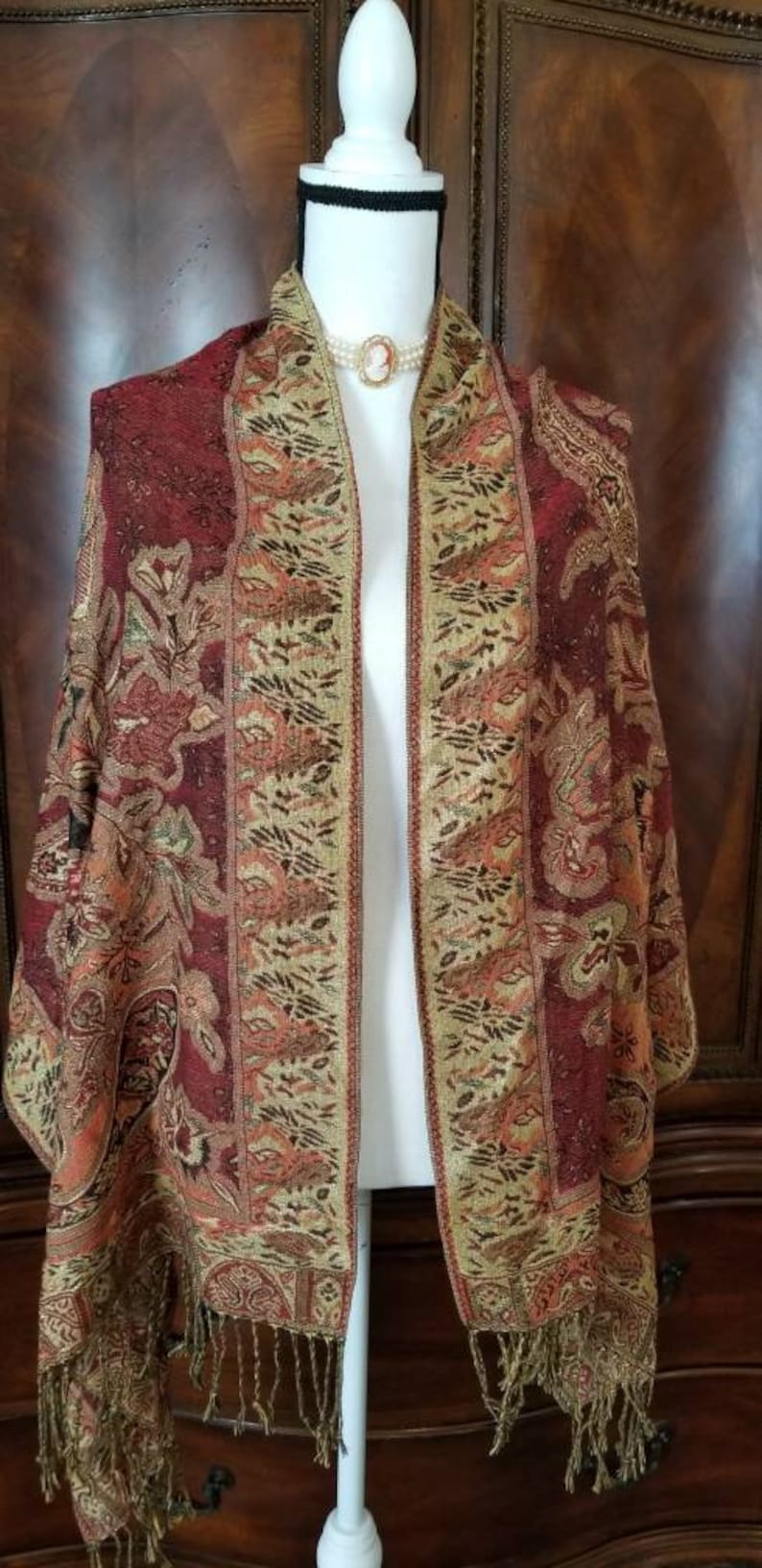 bohemian shabby Chic wedding Vintage to New shawl Reenactment
