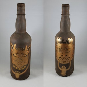 Labyrinth Door Knockers Two Sided Decorative Bottle