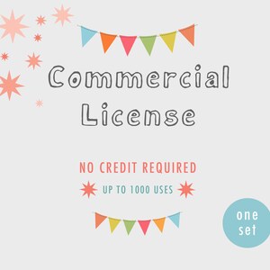 Extended License for Commercial Use of Any ONE Clipart Set - 1000 Quantity