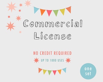 Extended License for Commercial Use of Any ONE Clipart Set - 1000 Quantity