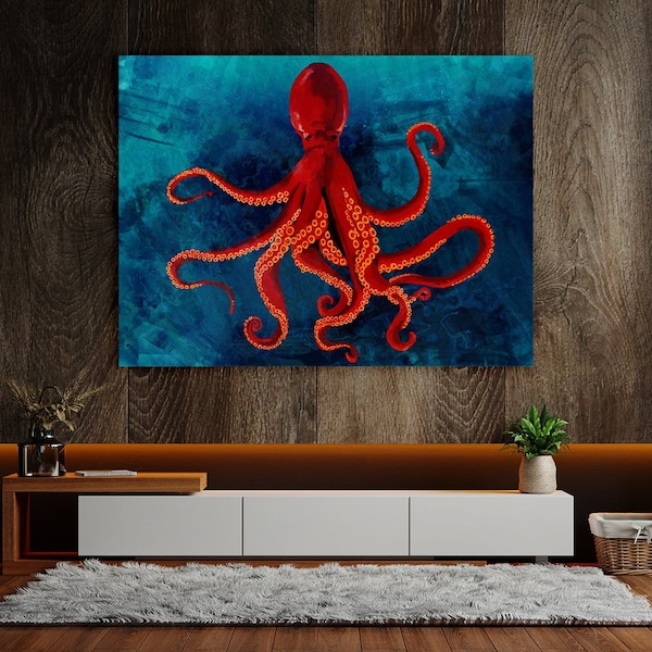 Octopus Painting - Etsy