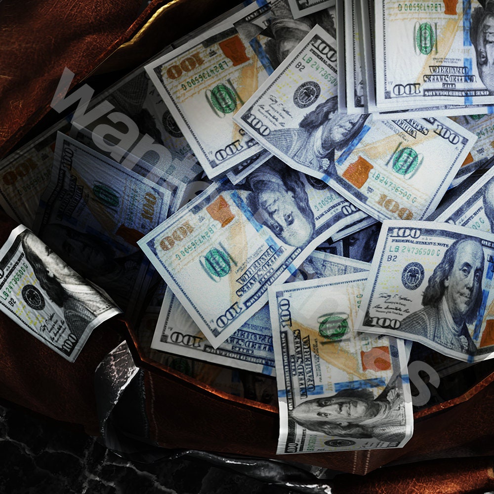 Bag of Cash Duffel Bag Full of Money 100 Dollar Bills Money Etsy