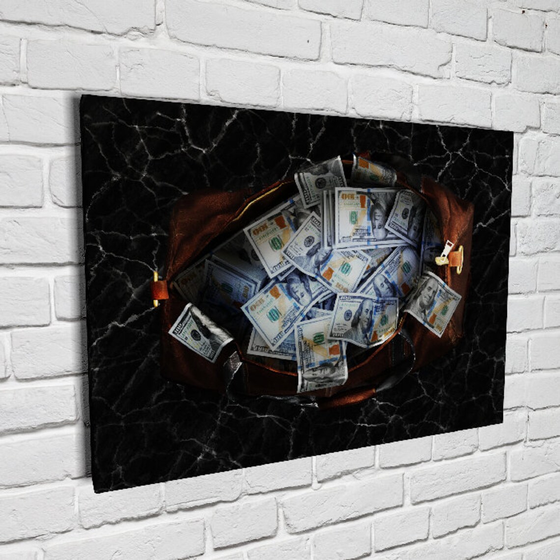 Bag of Cash Duffel Bag Full of Money 100 Dollar Bills Money Etsy