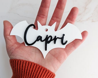 Personalized Halloween Basket Tag | Halloween Party Décor | Spooky One| Bat, Ghost, Spider, Moon & Star, Pumpkin, Crystal Ball