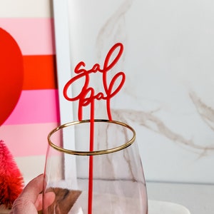 Galentines Cocktail Stirrers | Cocktail Stir Stick | Galentines Brunch Décor | Valentines Party Décor | SET of 8