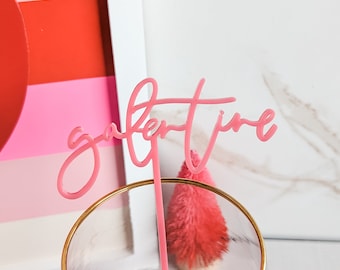 Galentines Cocktail Stirrers | Cocktail Stir Stick | Galentines Brunch Décor | Valentines Party Décor | SET of 8