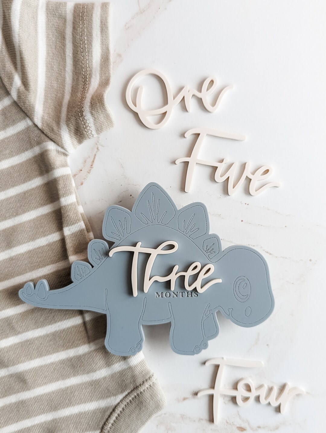 Modern Dinosaur Milestone Cards | Monthly Milestone Markers | Baby ...
