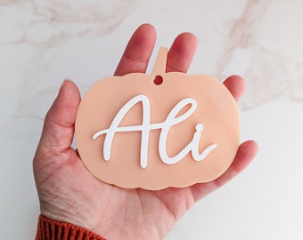 Personalized Halloween Basket Tag | Halloween Party Décor | Spooky One| Bat, Ghost, Spider, Moon & Star, Pumpkin, Crystal Ball