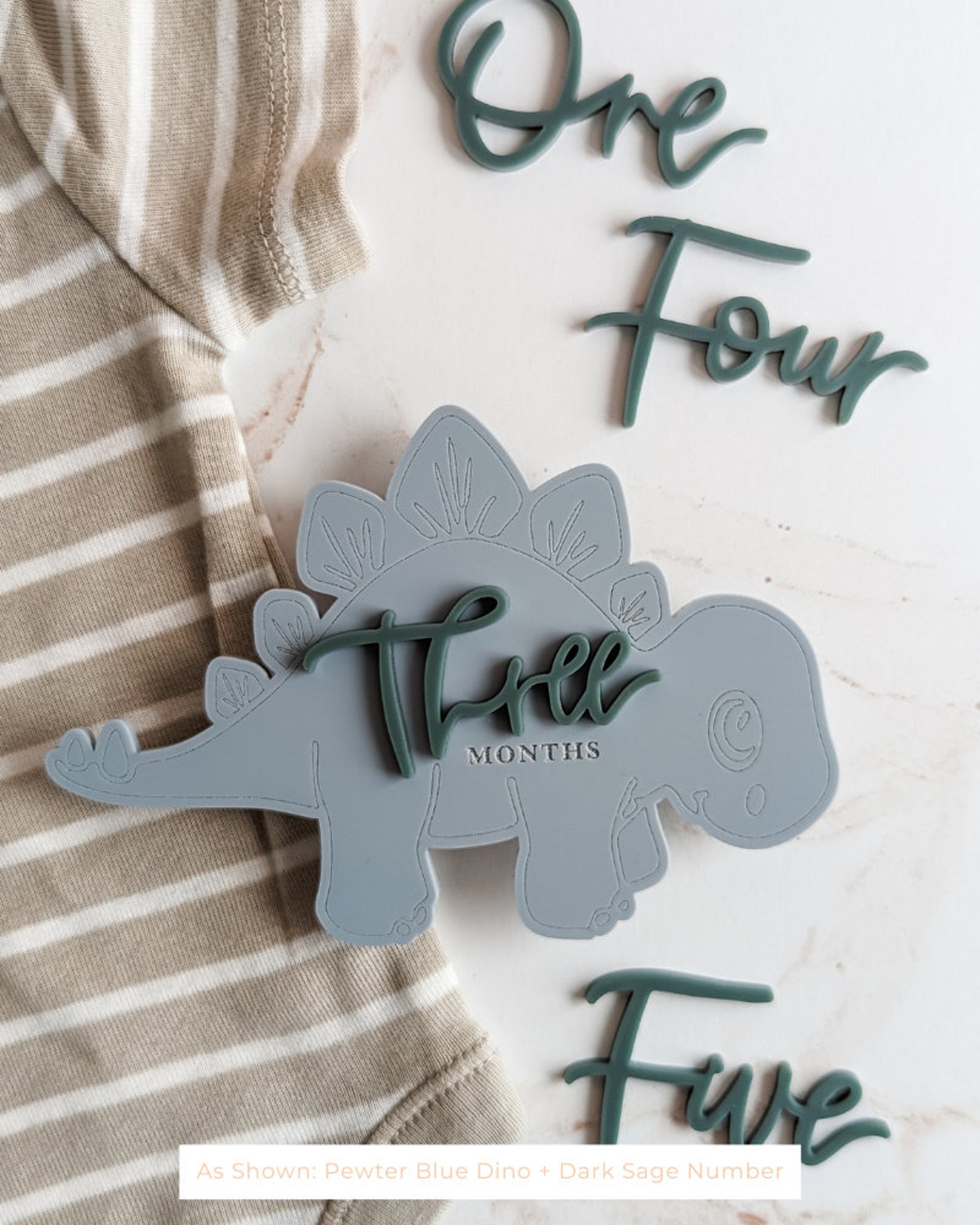 Modern Dinosaur Milestone Cards | Monthly Milestone Markers | Baby ...