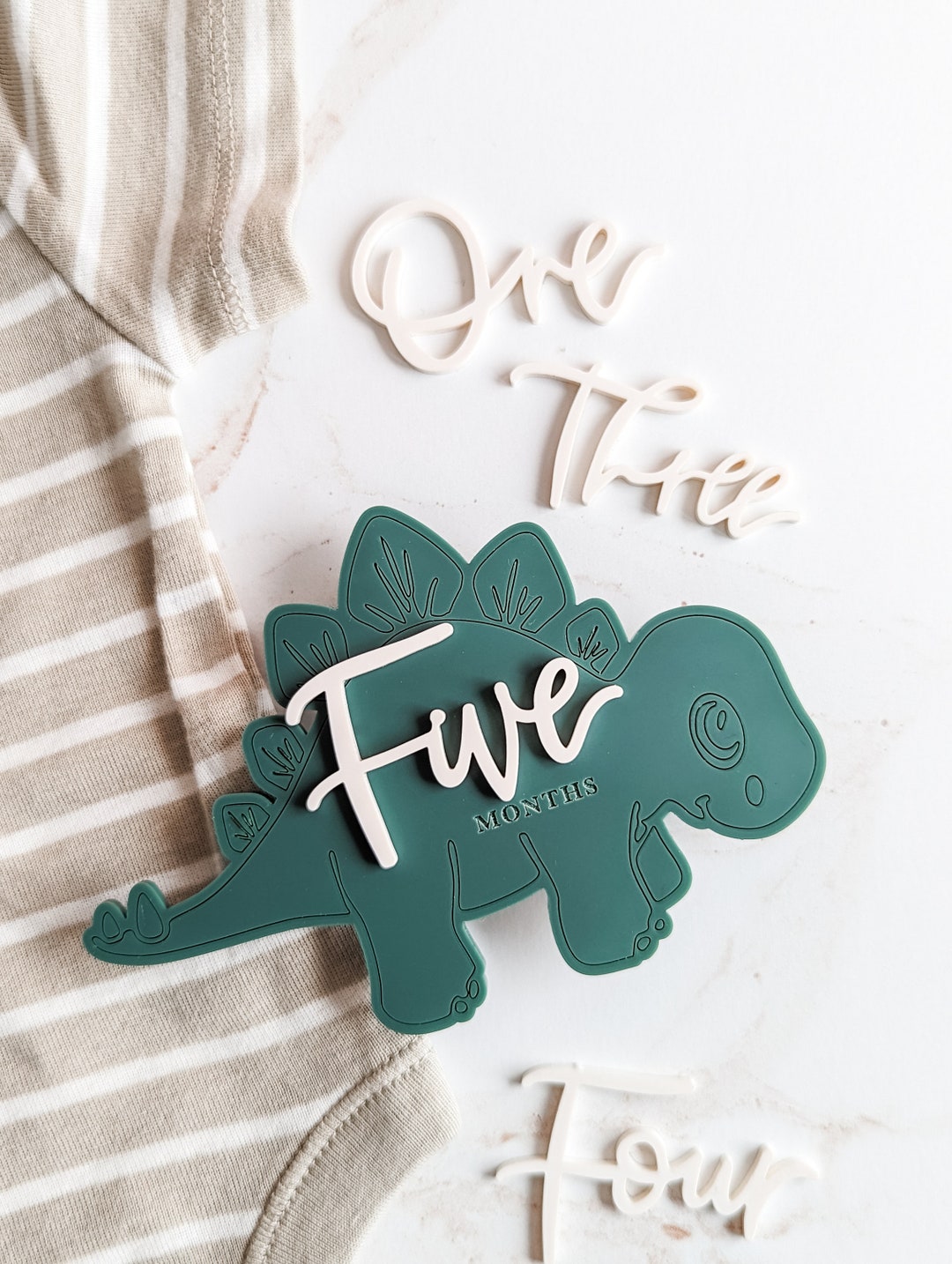 Modern Dinosaur Milestone Cards | Monthly Milestone Markers | Baby ...