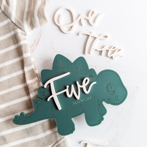 Cartes jalons de dinosaures modernes | Marqueurs d’étape mensuels | Marqueur mensuel pour bébé | Carte d’étape de garçon | Cadeau de fête de naissance | Accessoire photo