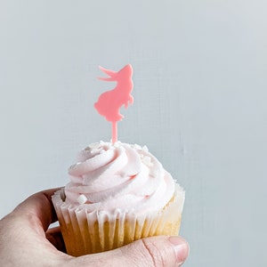 Pastel Easter Bunny Cupcake Toppers | Bunny Cupcake Toppers | Easter Brunch Décor | Acrylic Bunny Toppers | First Birthday Party | Pack of 6