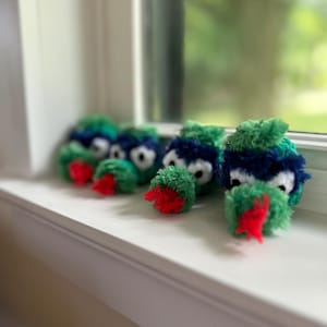 Philly Phanatic Head Plush Keychain - Handmade Crochet Keychain - Philadelphia Phillies Fan Gift - Cute Mascot Keychain