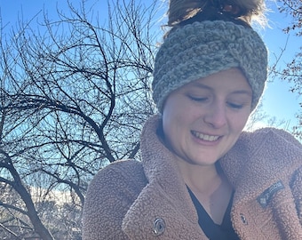 Twisted Headband Crochet Pattern - DIY Winter Ear Warmer - Instant Download Tutoria