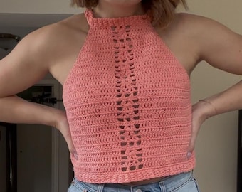 Roma Tank + Halter Crochet Pattern PDF ONLY - Crochet Tank Top Pattern - Boho Style Crochet Top