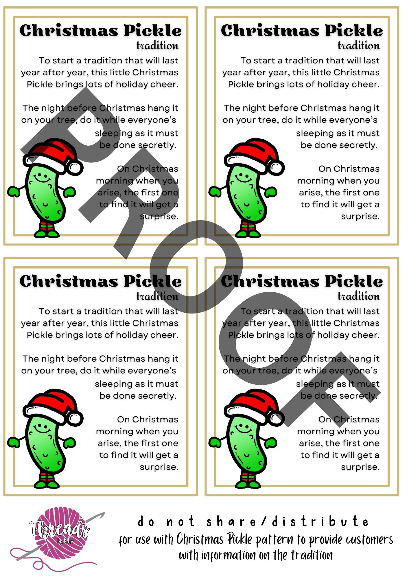 Printable Christmas Pickle Poem - Il Fullxfull.6534569159 7qz4