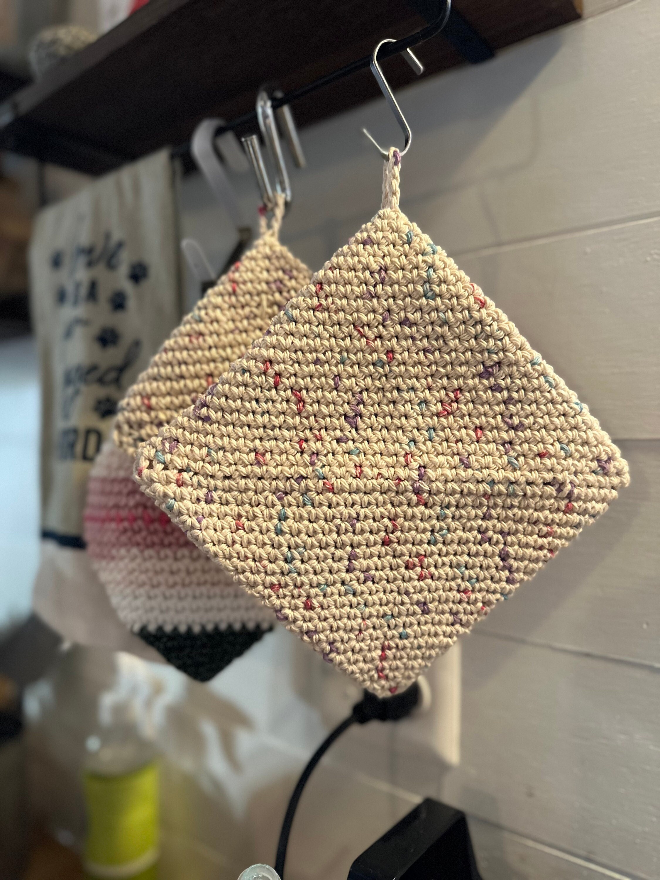 DIY Double Thickness Crochet Potholder Pattern - Step-by-Step Instructions - Instant Download