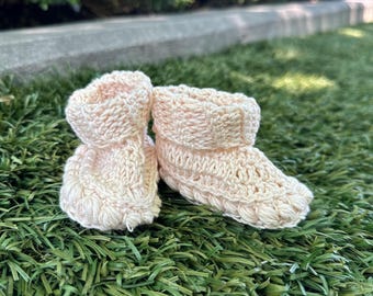 Bitty Bobble Booties Crochet Pattern PDF and VIDEO TUTORIAL – Baby Booties Pattern – Crochet Baby Shoes – Instant Download – Newborn Booties