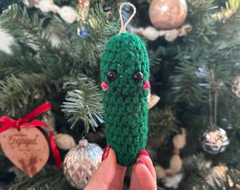 Gehäkelte Weihnachtsgurke Ornament - Handgemachte Urlaub Tradition Dekoration