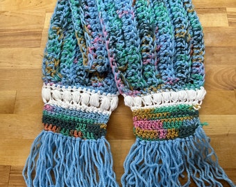 Bubble Fringe Scarf Crochet Pattern - DIY Winter Accessory - Instant Download Tutorial