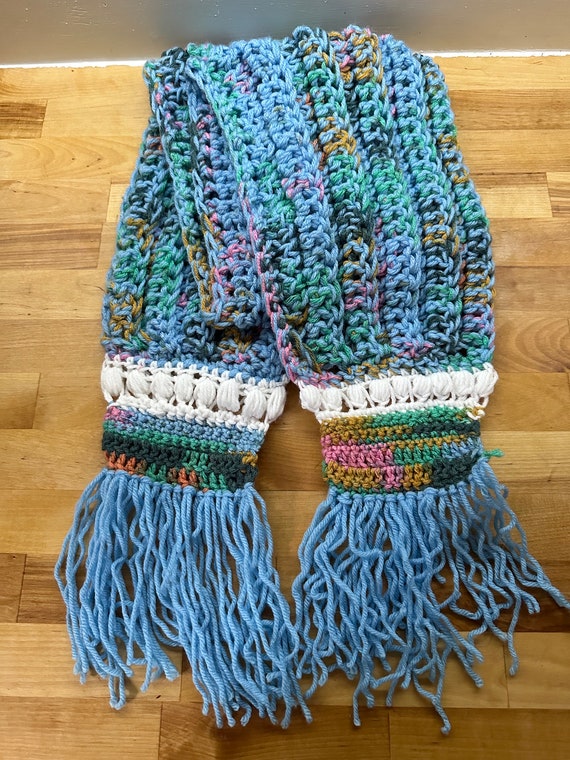Bubble Fringe Scarf Crochet Pattern DIY Winter Accessory Instant  Download Tutorial