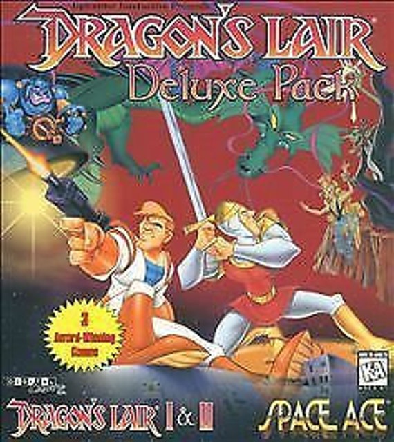 Dragons Lair 12 And Space Ace Pc Deluxe Don Bluth Cd Rom Etsy
