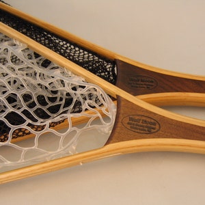 Custom wooden hand crafted fly fishing landing nets for 25 years