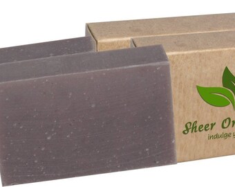 Certified Organic Sheer Organix Rejuvenative Herbal Soap Handmade in the USA, 4 oz. / 113g, Lavender (2 Pack)