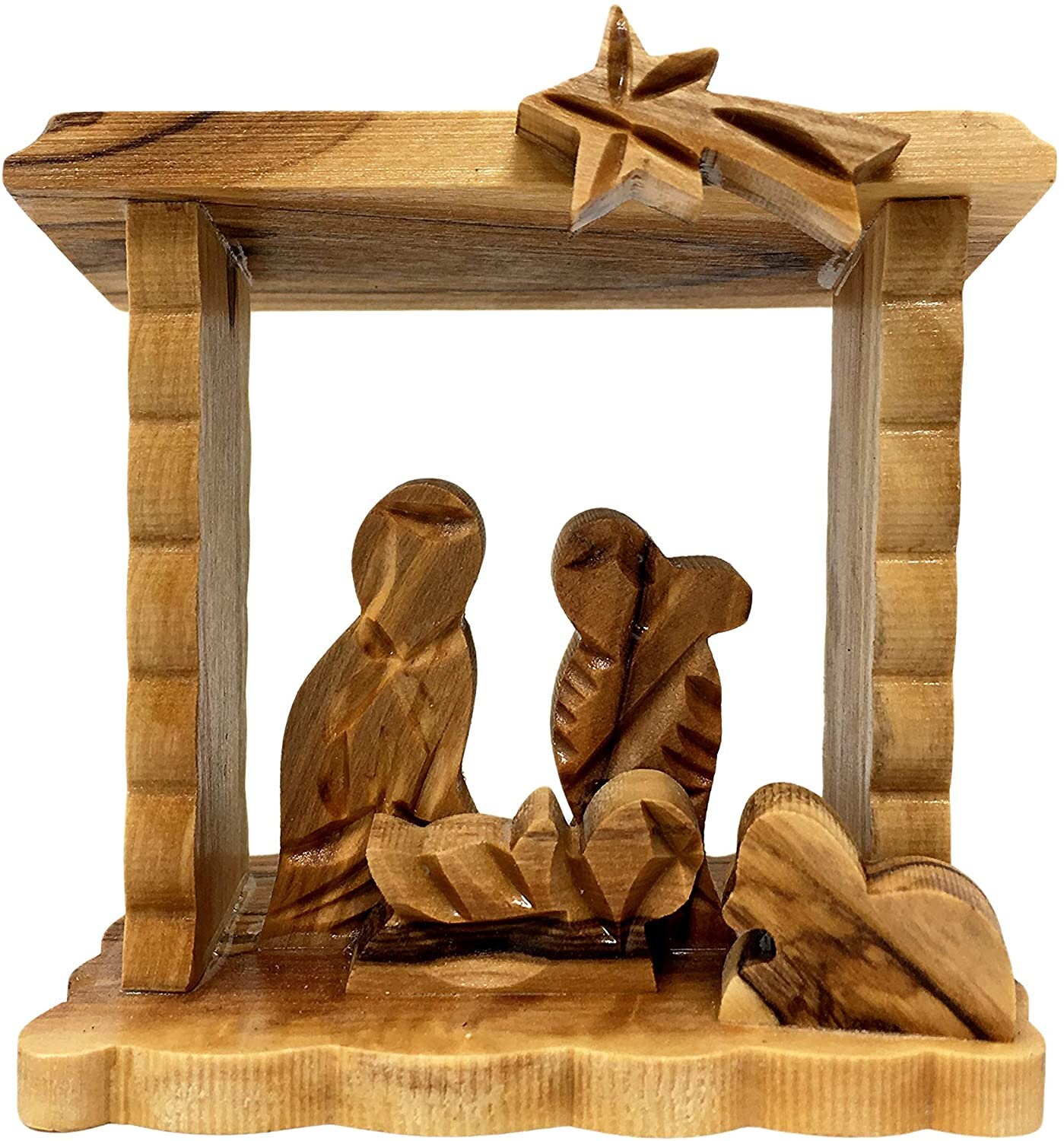 AramediA madera de olivo de madera escena de natividad | Etsy