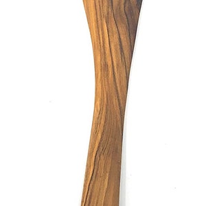 AramediA Wooden Cooking Utensil Olive Wood Spatula - Handmade and Hand Carved By Artisans (12.5&quot; x 2.5&quot; x 0.3&quot;)