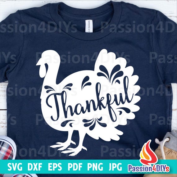 Thankful Turkey Svg, Thanksgiving Turkey SVG, Turkey SVG, Gobble till you Wobble SVG, Turkey day clipart Svg Png, Cricut Silhouette Cut File